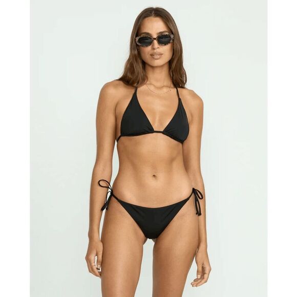 Billabong Sol Searcher Multi Triangle Black Bikini Top Small NWT - Picture 6 of 8